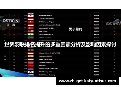世界羽联排名提升的多重因素分析及影响因素探讨