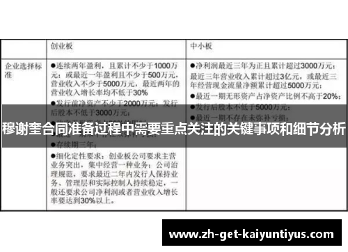 穆谢奎合同准备过程中需要重点关注的关键事项和细节分析